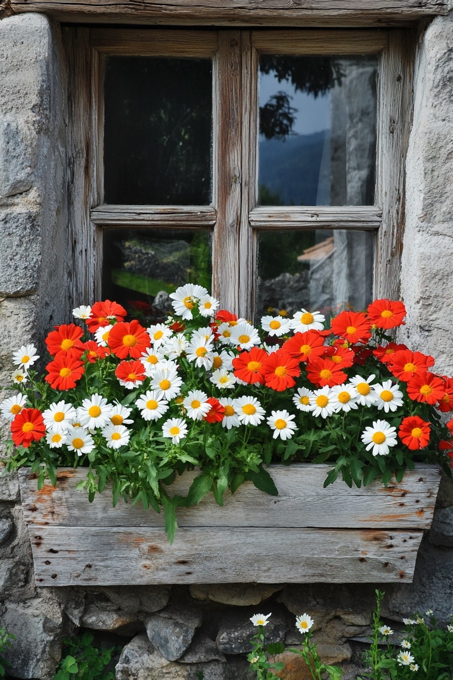 Rustic Charm with Bold Blooms