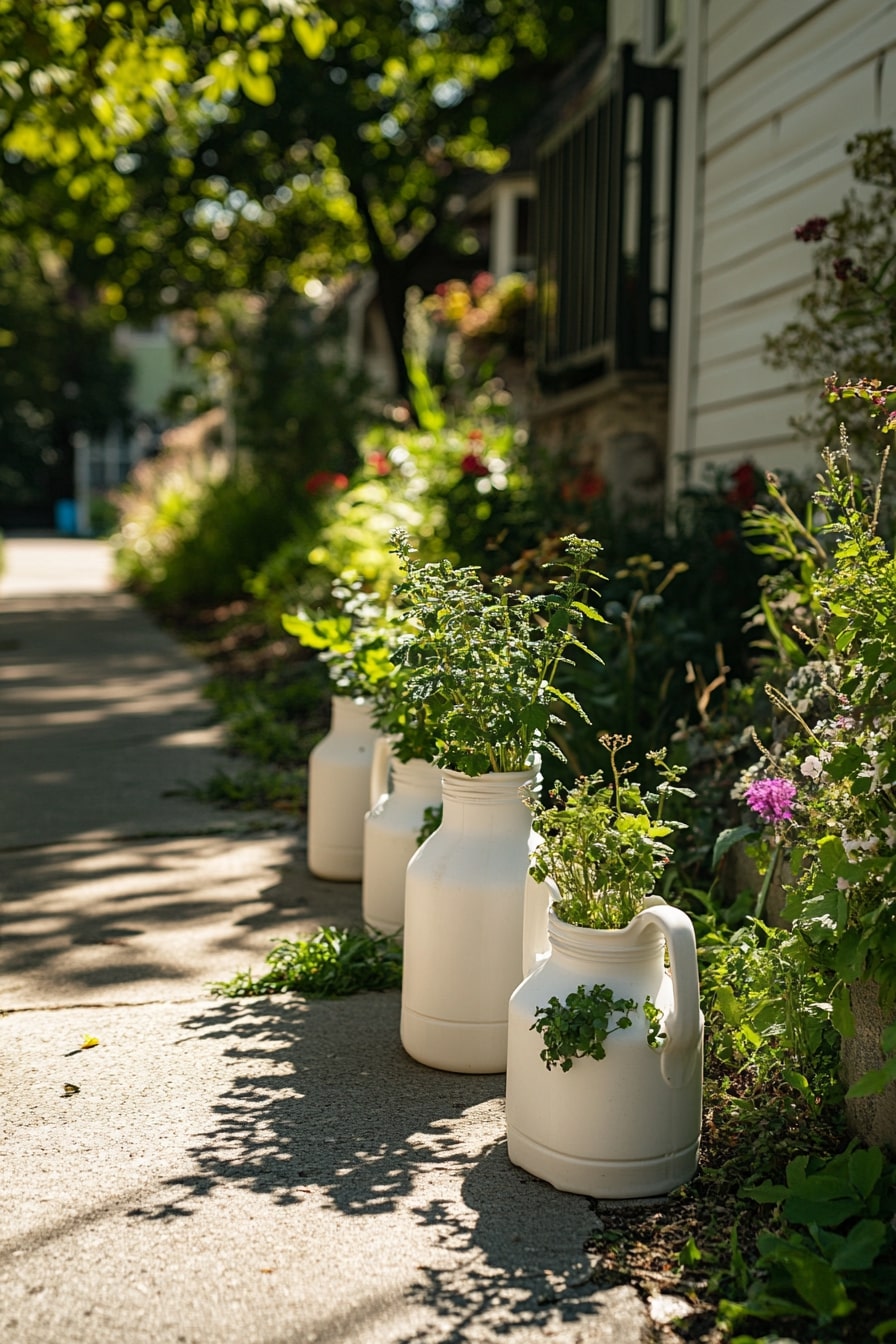 Self-Watering Milk Jug Planters