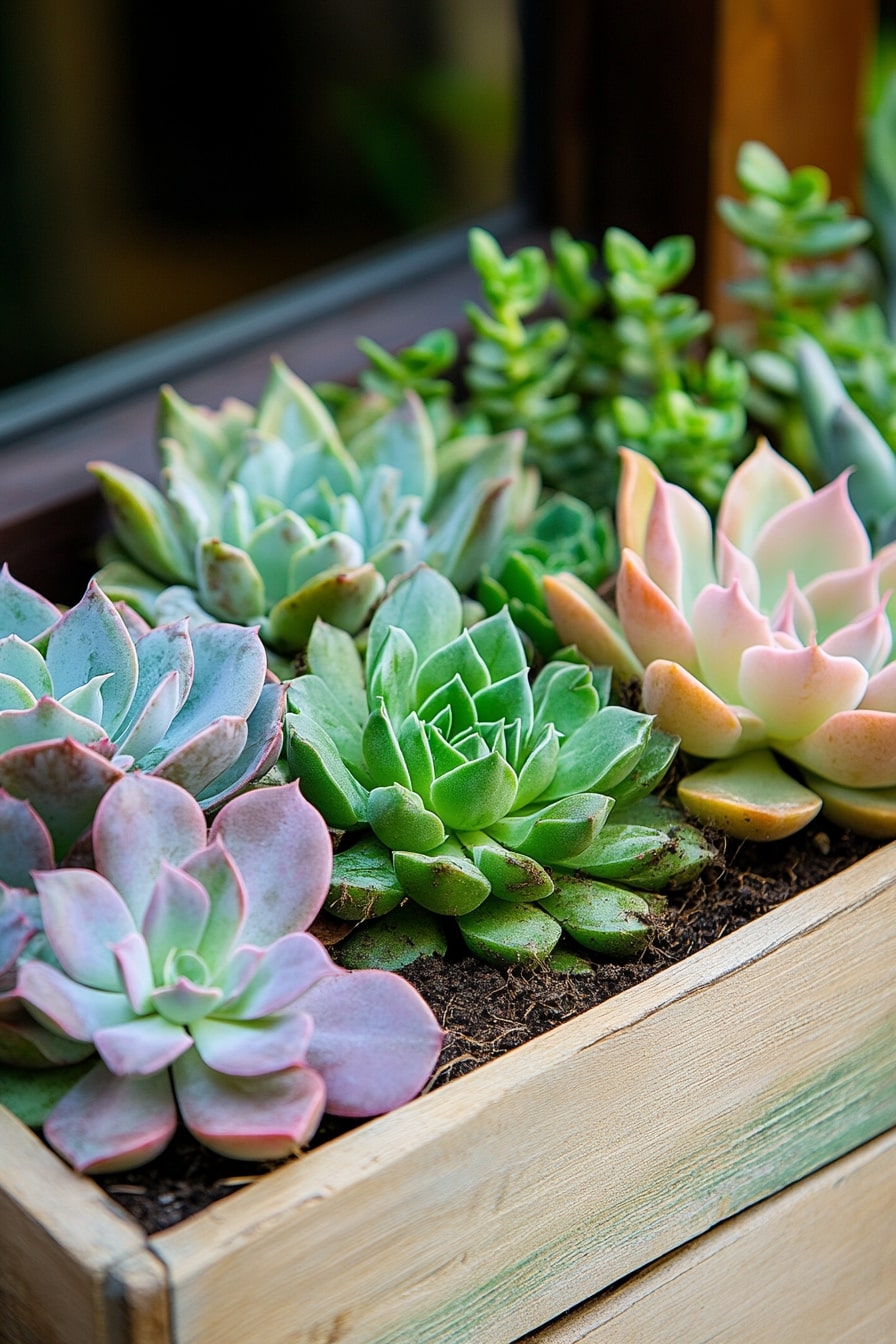 Succulent Window Box Charm
