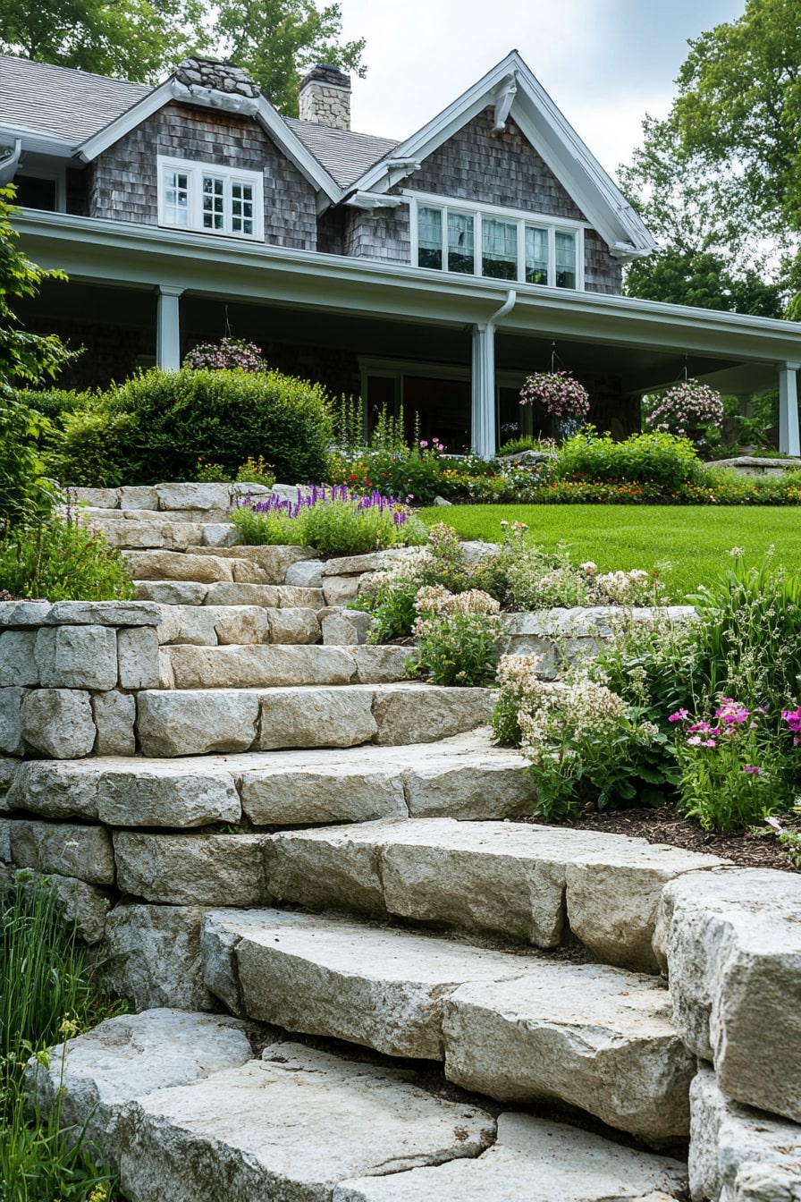 Terraced Rock Garden Steps