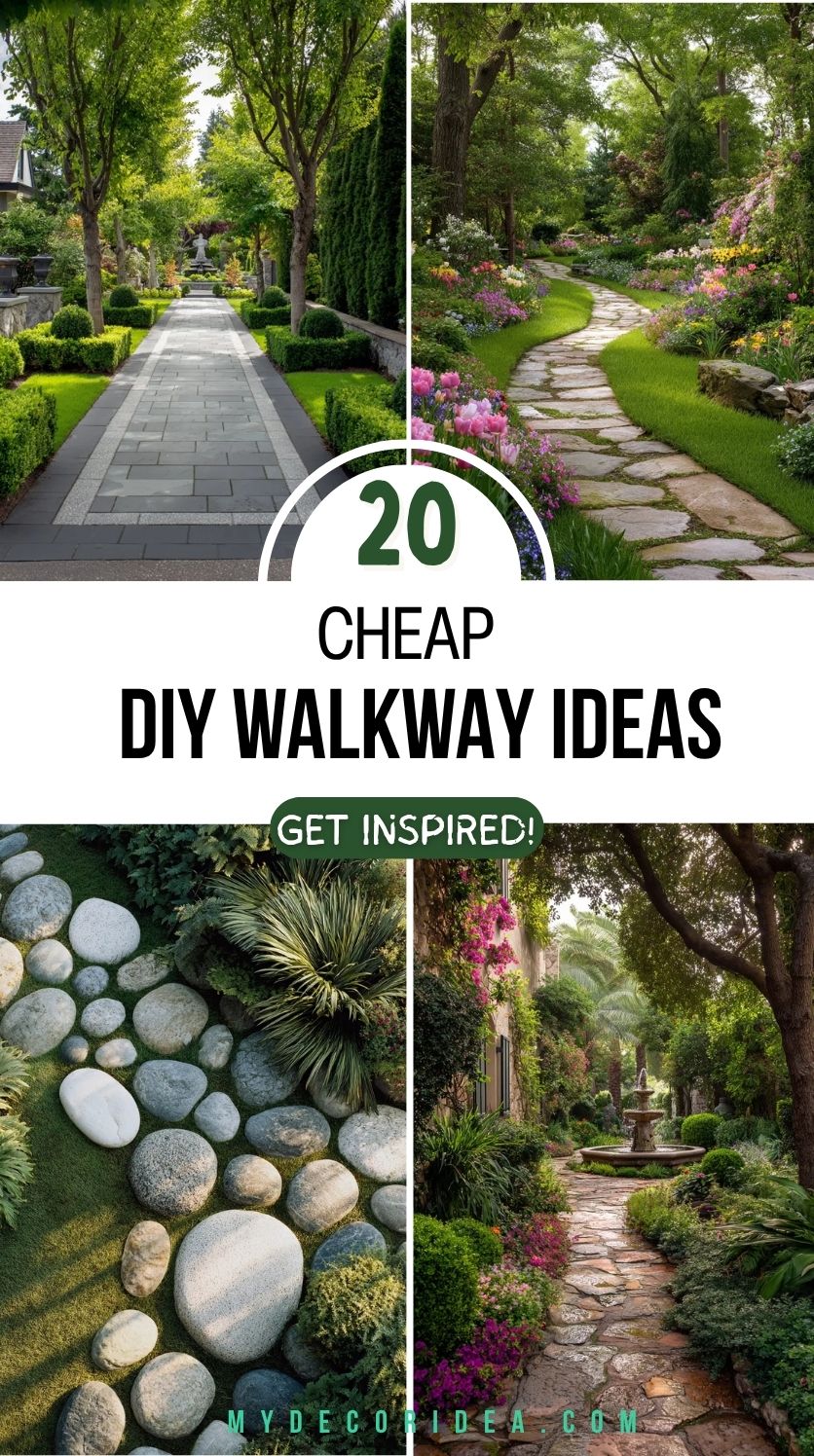 20 Cheap DIY Walkway Ideas
