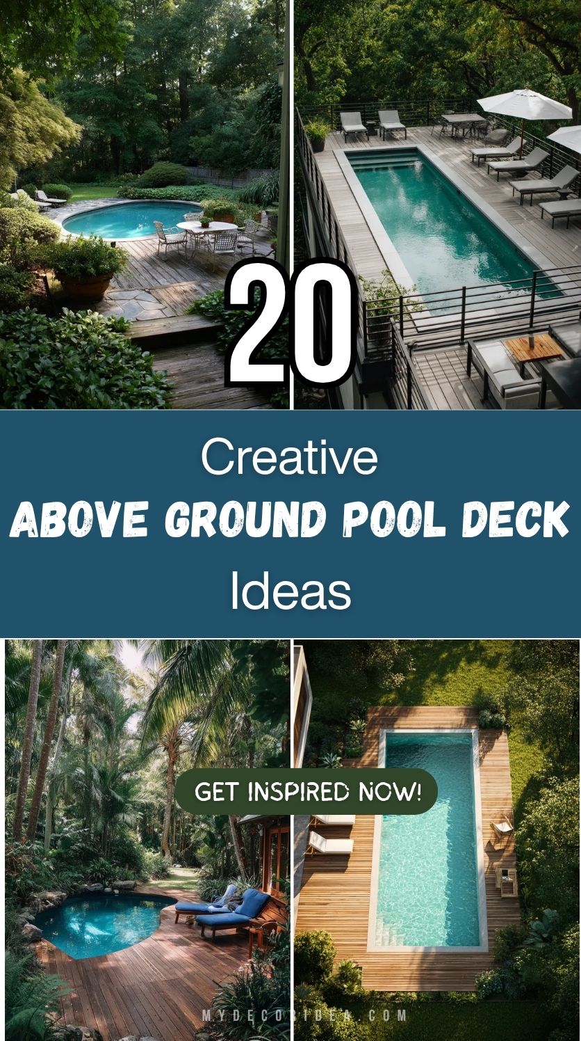 20 Creative Above Ground Pool Deck Ideas
