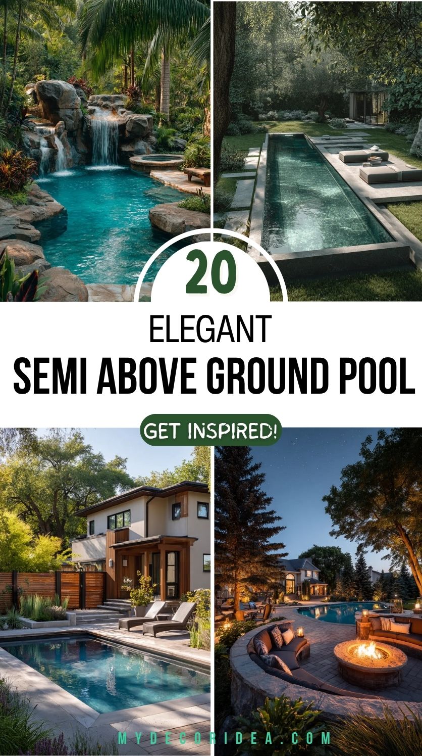 20 Elegant Semi Above Ground Pool Designs
