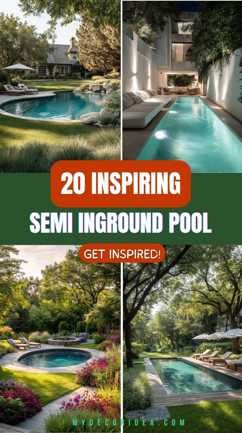 20 Inspiring Semi Inground Pool Ideas