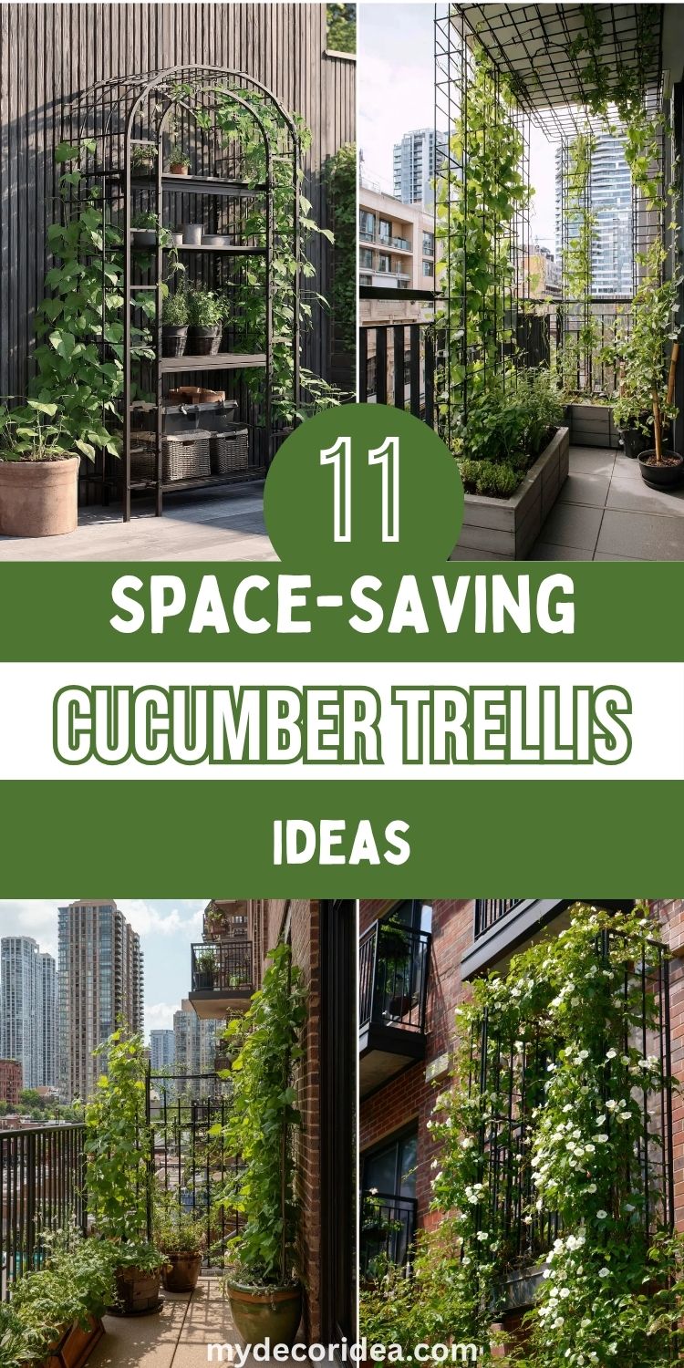 11 Space-Saving Cucumber Trellis Ideas
