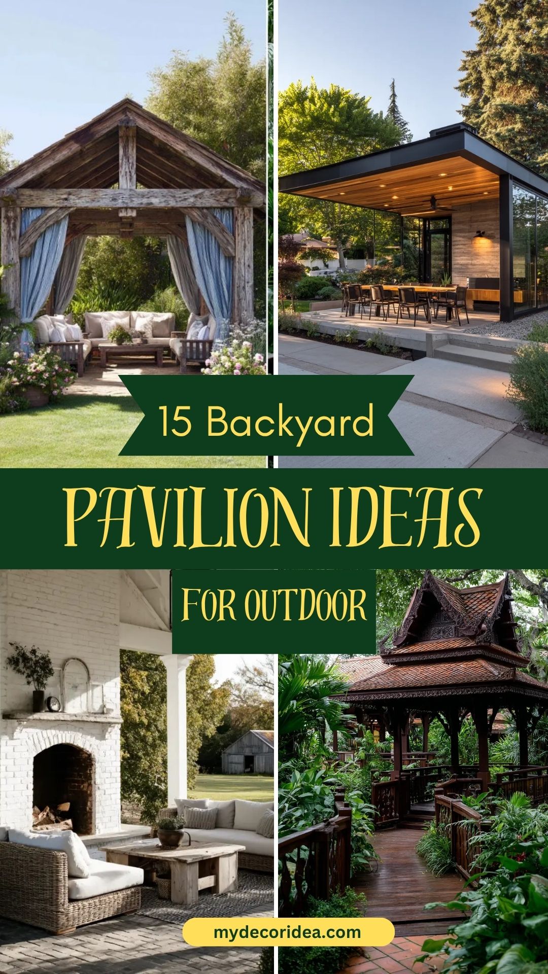 15 Backyard Pavilion Ideas for the Ultimate Outdoor Retreat
