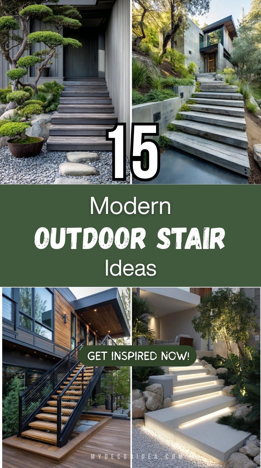15 Modern Outdoor Stair Ideas
