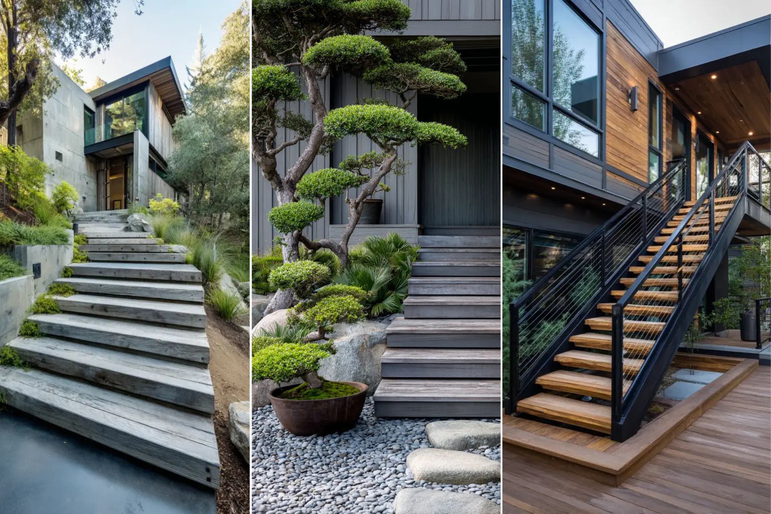 15 Modern Outdoor Stair Ideas
