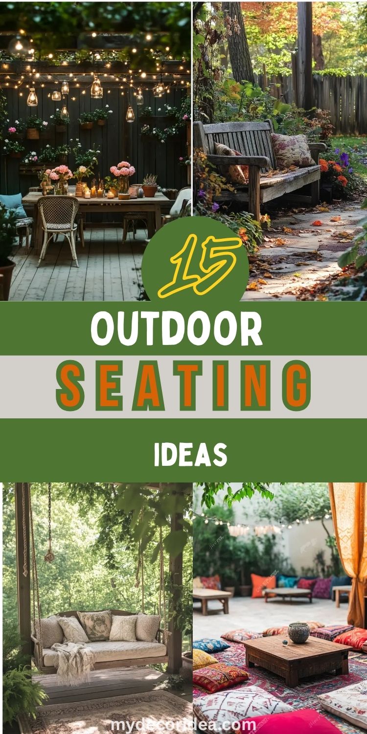15 Stunning Outdoor Seating Ideas to Transform Your Backyard Into a Relaxing Paradise