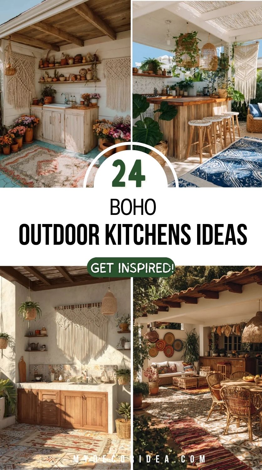 24 Boho Outdoor Kitchens
