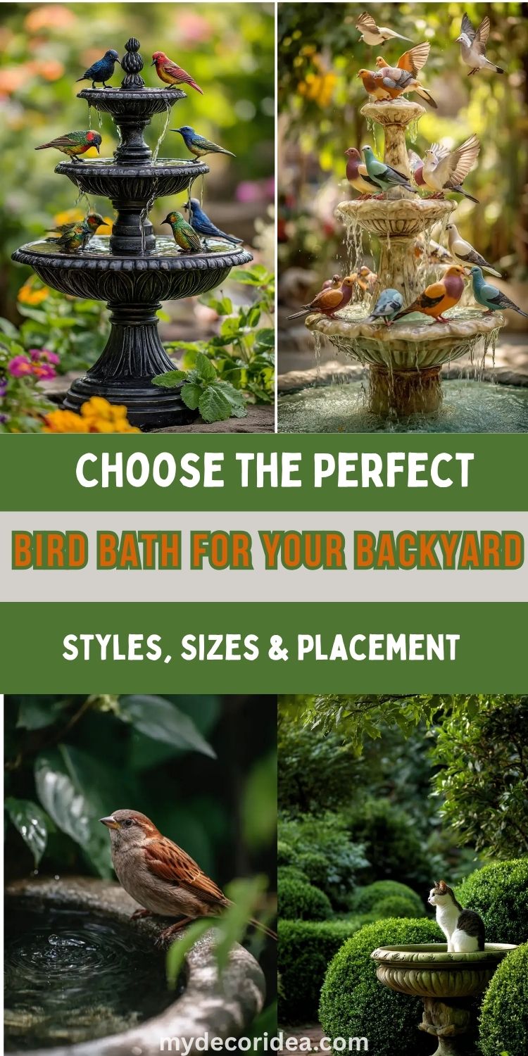 Choose the Perfect Bird Bath for Your Backyard Styles, Sizes & Placement

