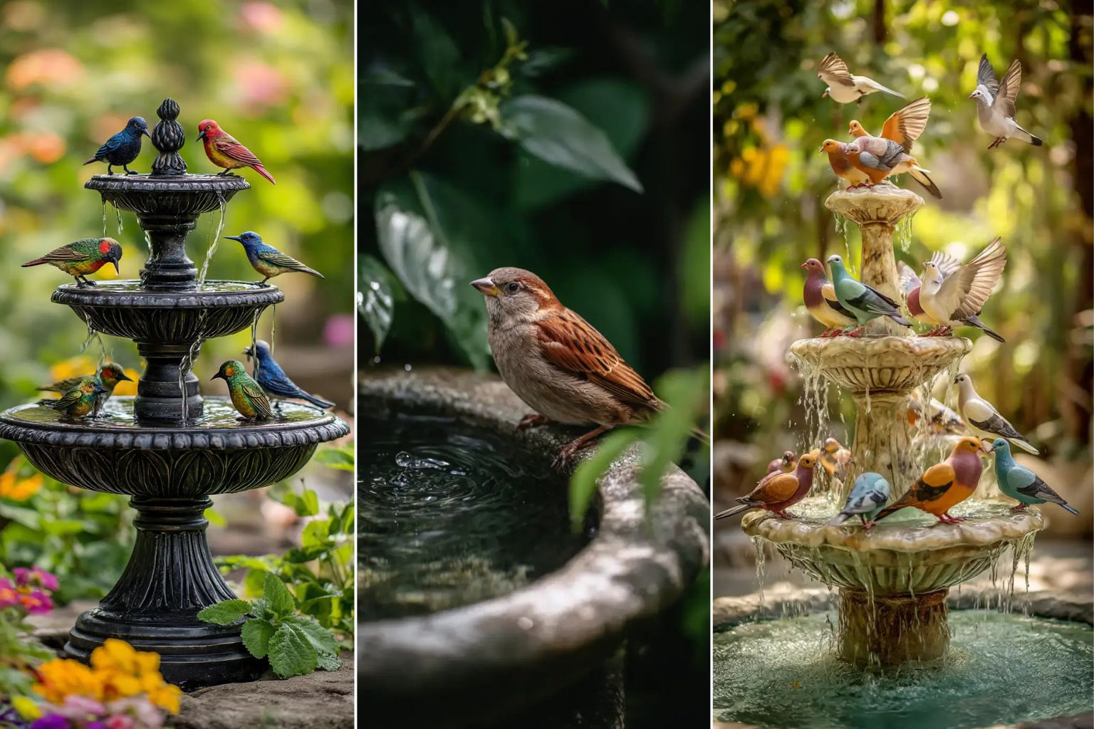 Choose the Perfect Bird Bath for Your Backyard Styles, Sizes & Placement