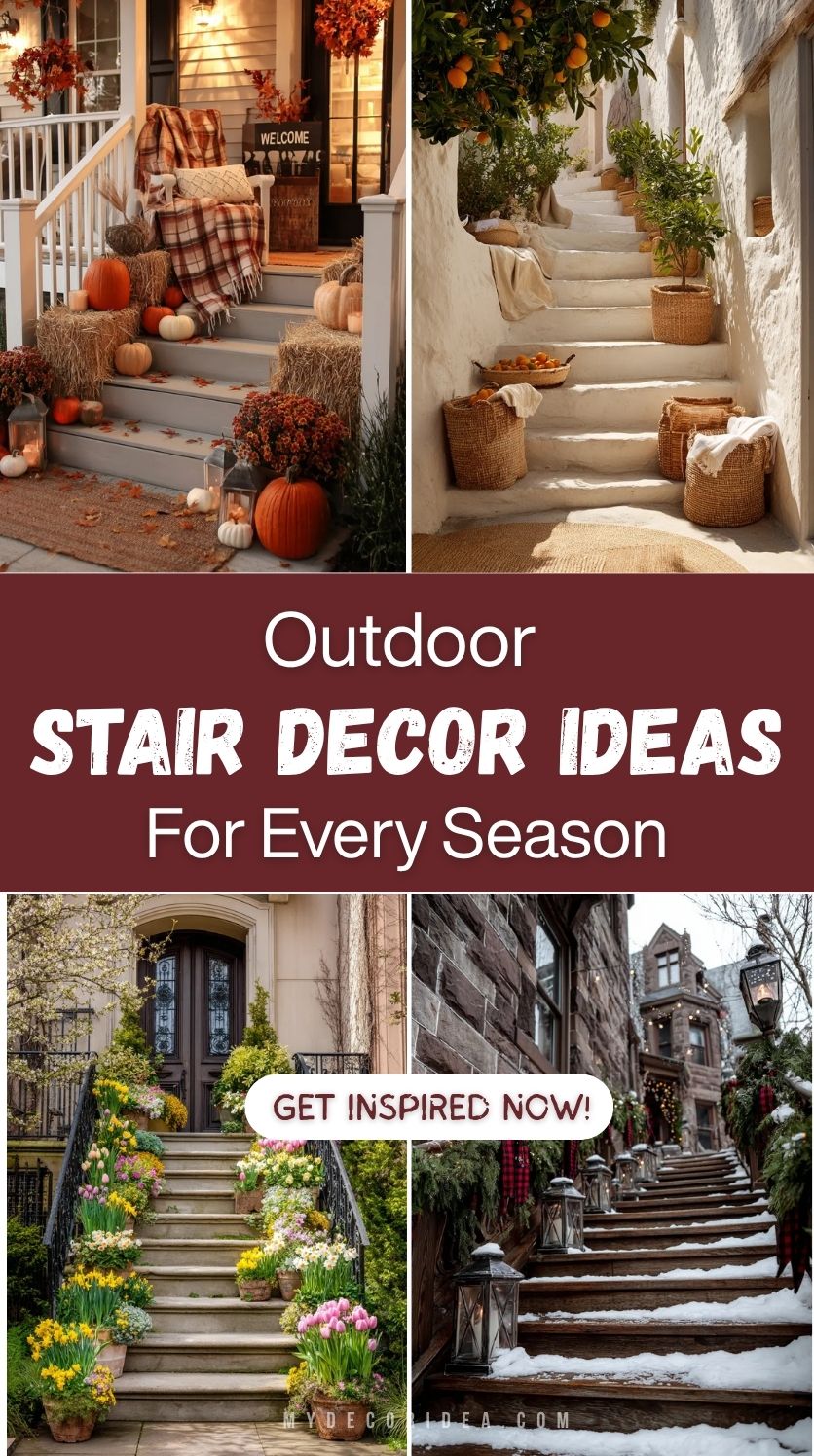 Outdoor Stair Decor Ideas for Every Season (Spring to Winter)
