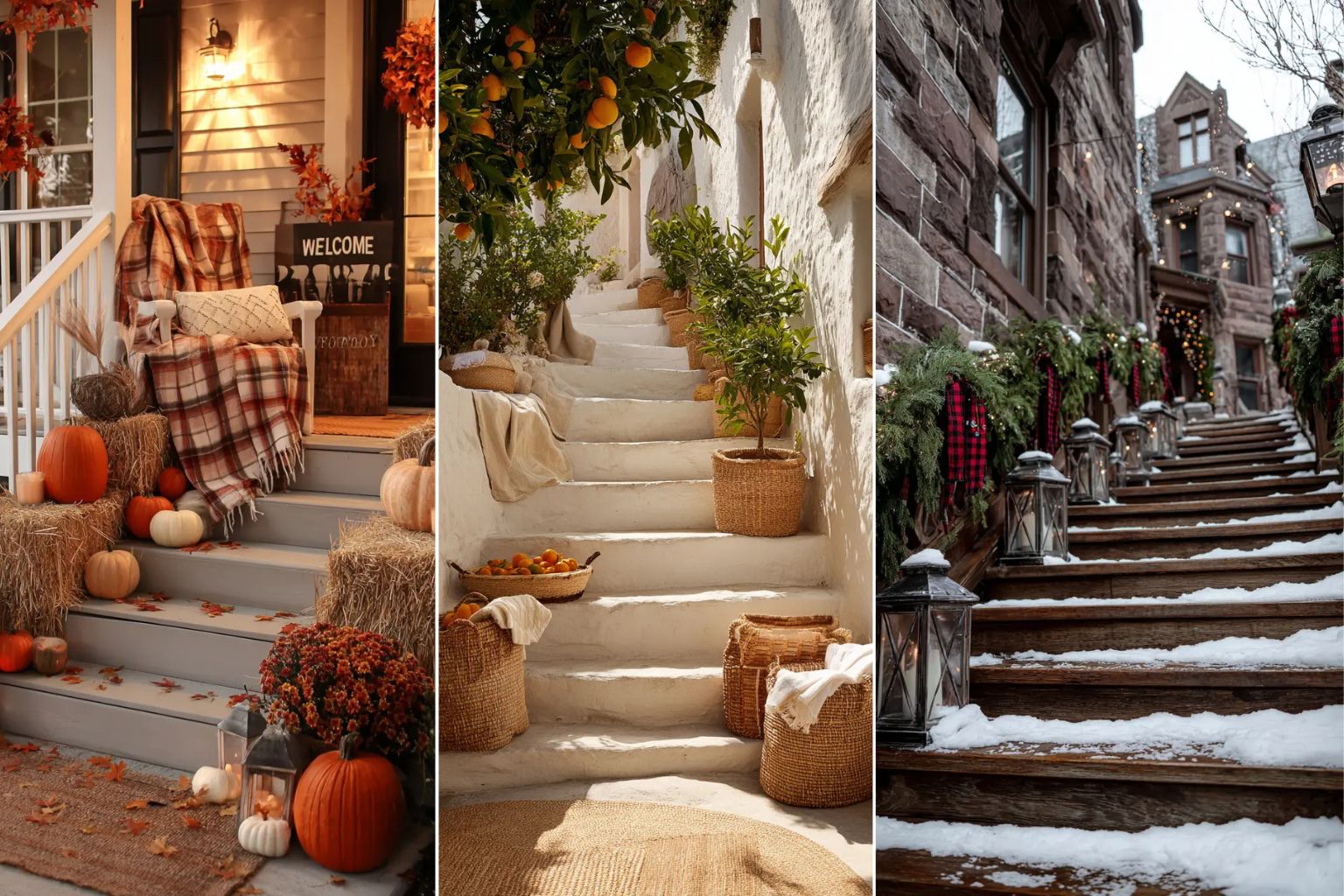 Outdoor Stair Decor Ideas for Every Season (Spring to Winter)