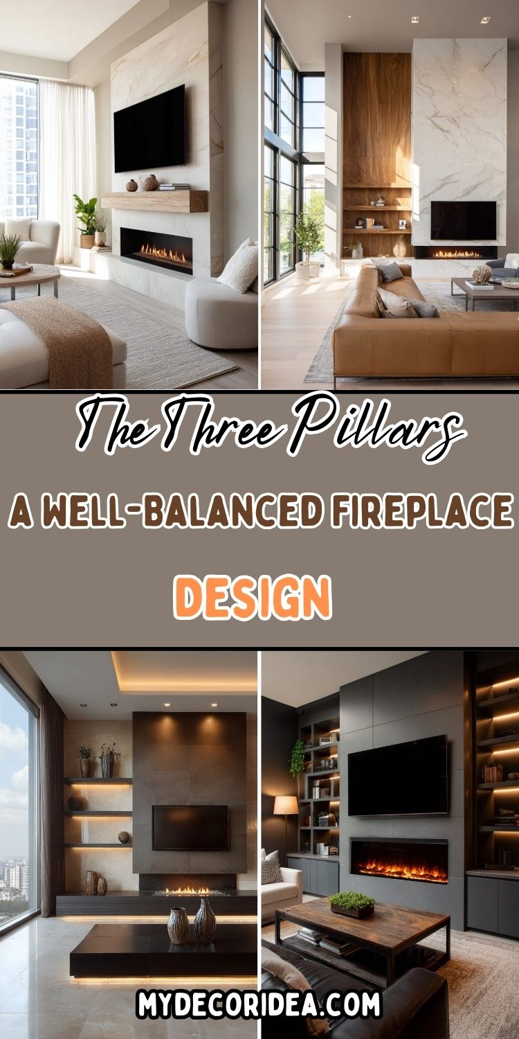 The Three Pillars of a Well-Balanced Fireplace Design Color, Space, and Flame