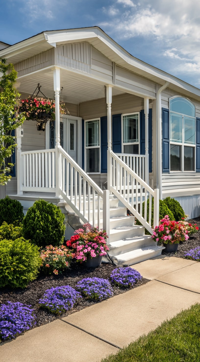 Front Entry Design That Elevates a Mobile Home