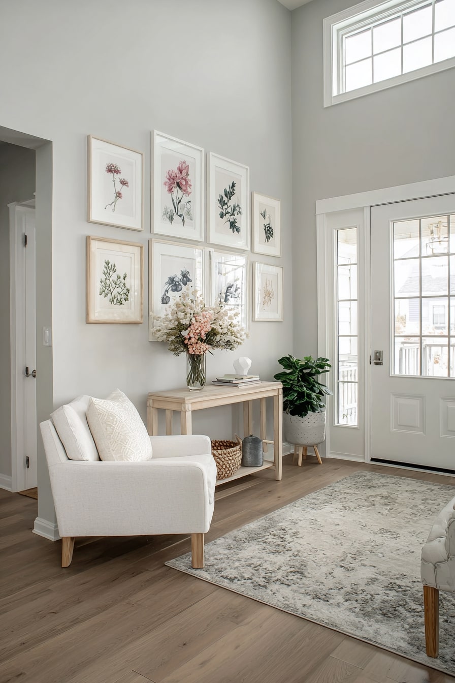 Soft Gray Walls with Character