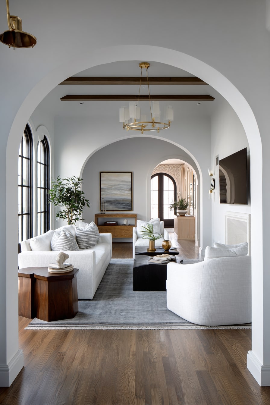 Crisp Whites with Warm Accents