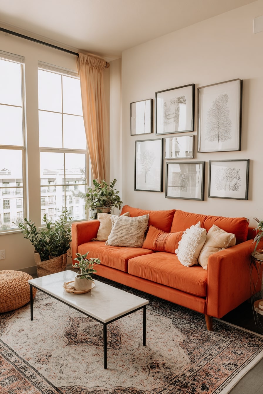 Orange Sofas and Bold Energy