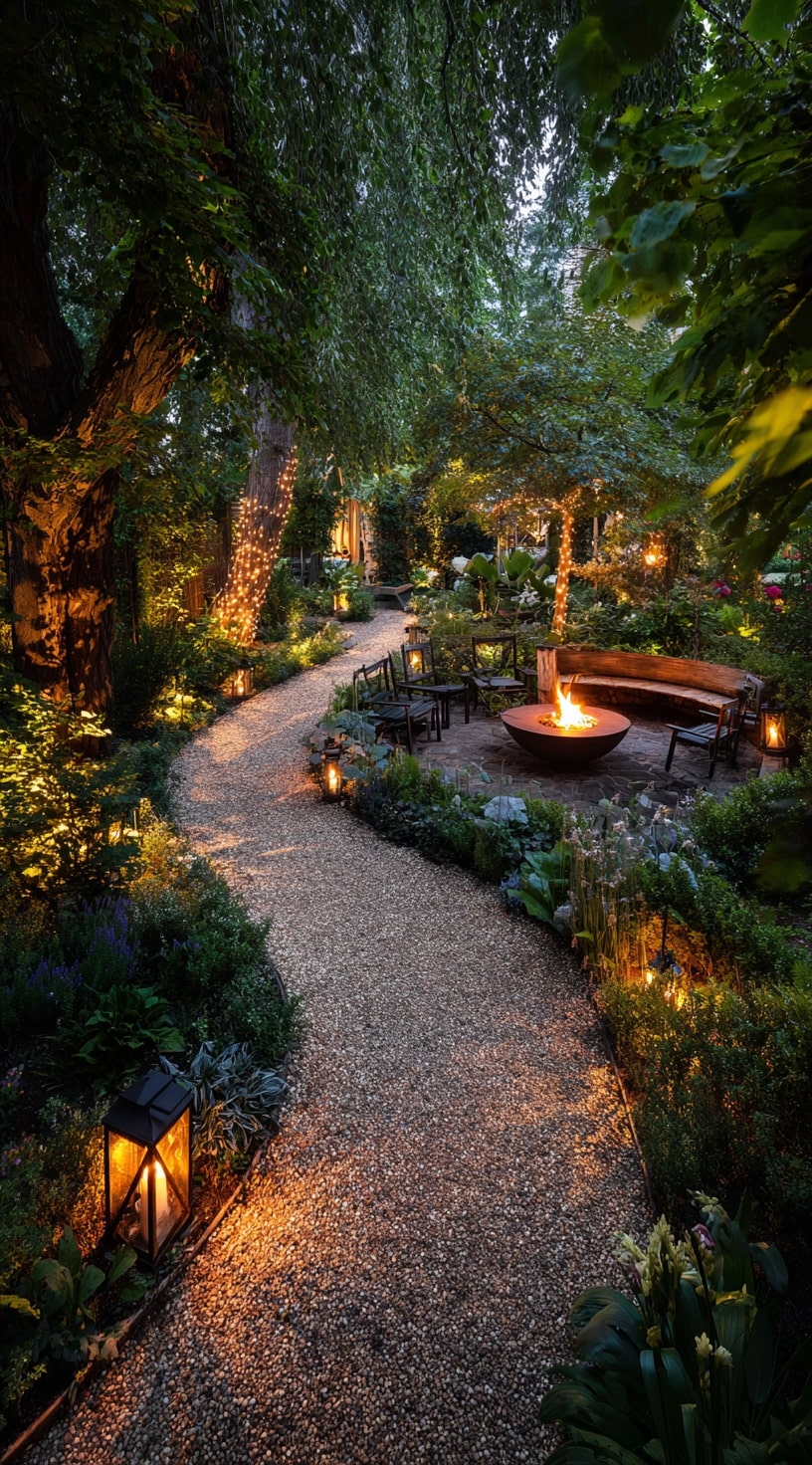 Gravel Pathway to a Garden Retreat