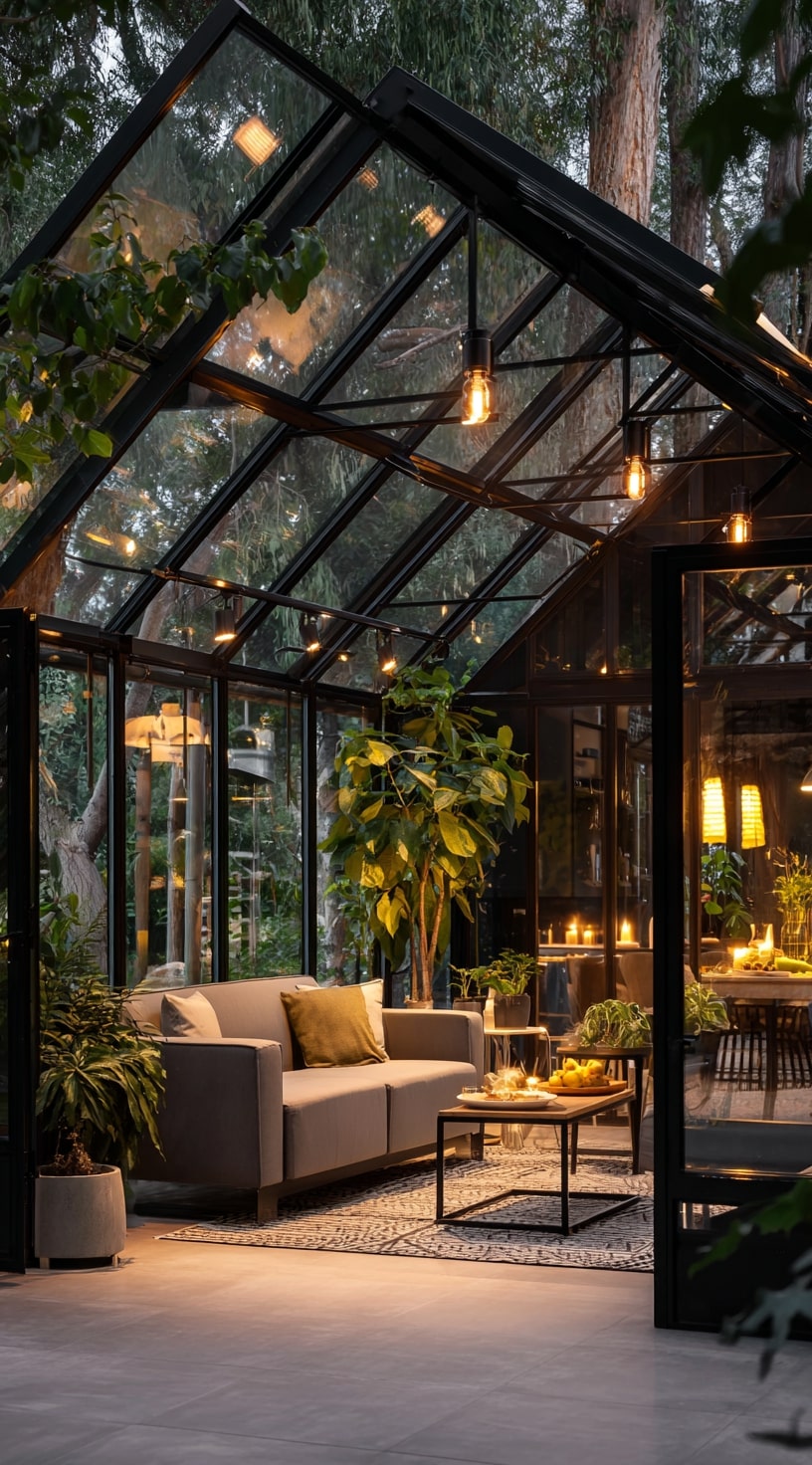 A Modern Greenhouse That Doubles as Living Space