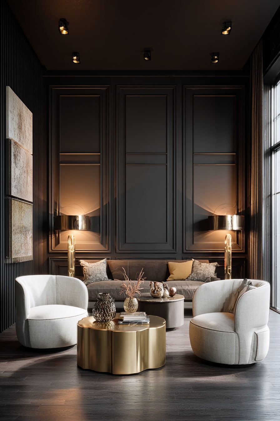 Dark Drama with Golden Accents