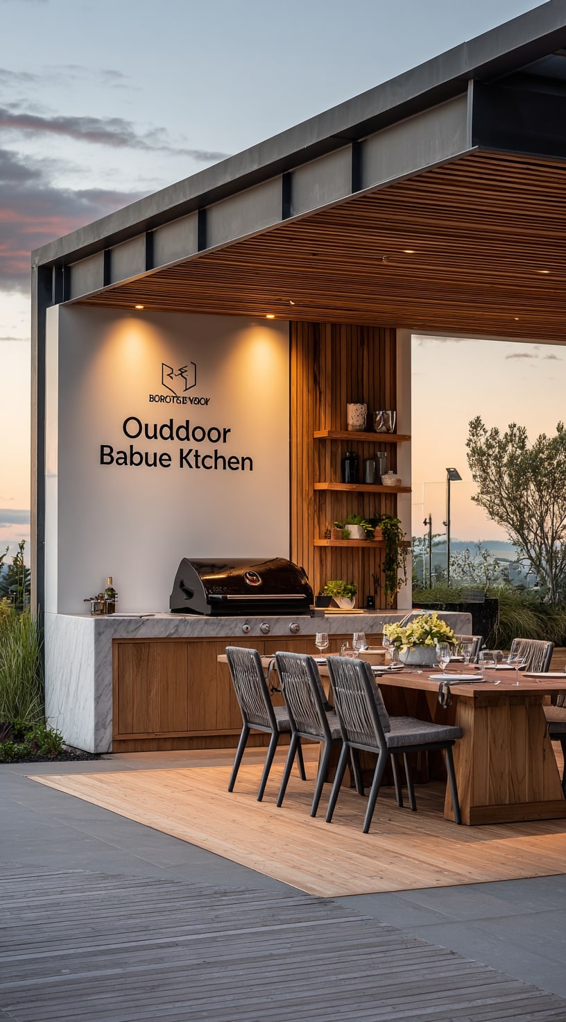 A Modern Outdoor Kitchen that Brings People Together