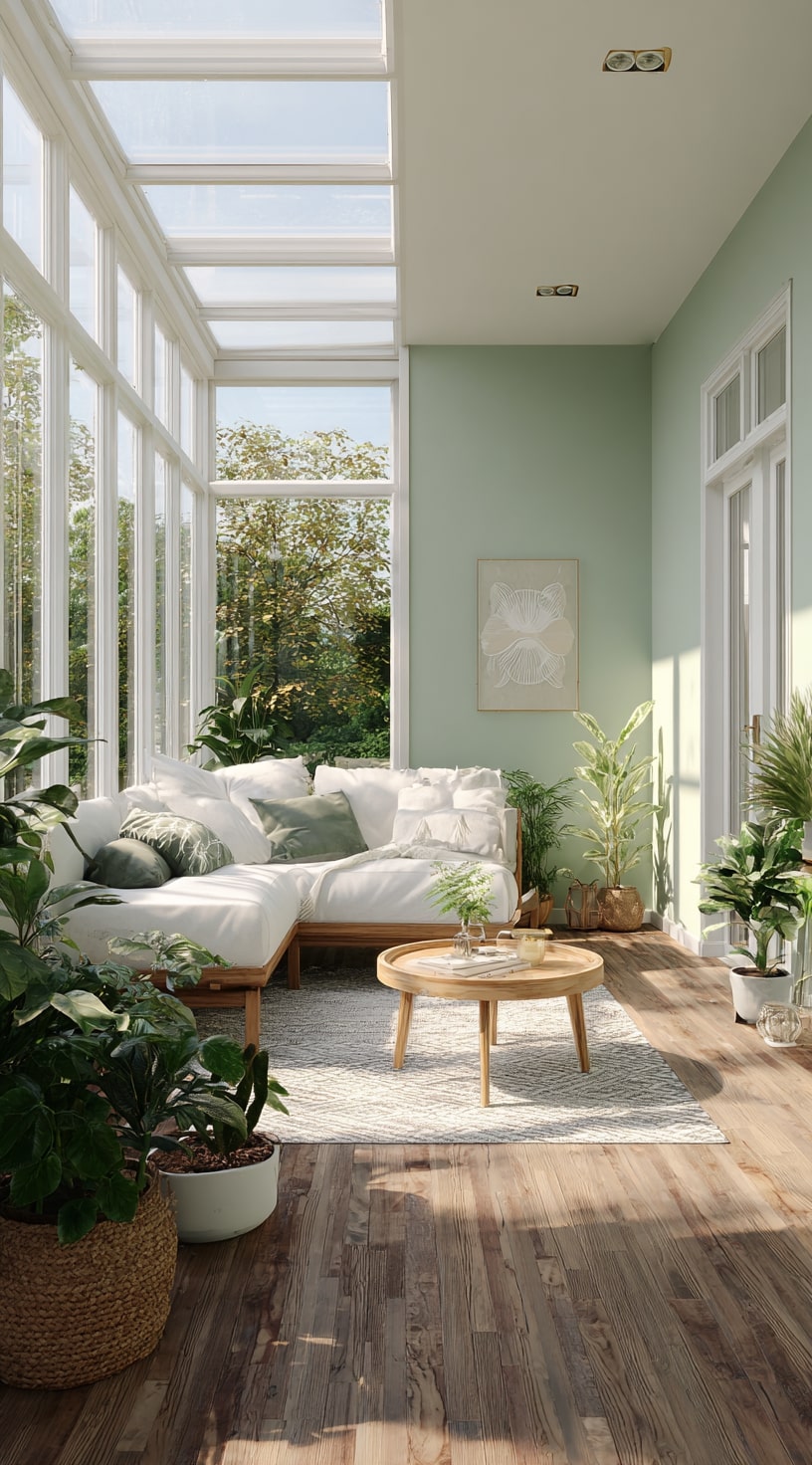 A Modern Sunroom with Fresh Tranquility