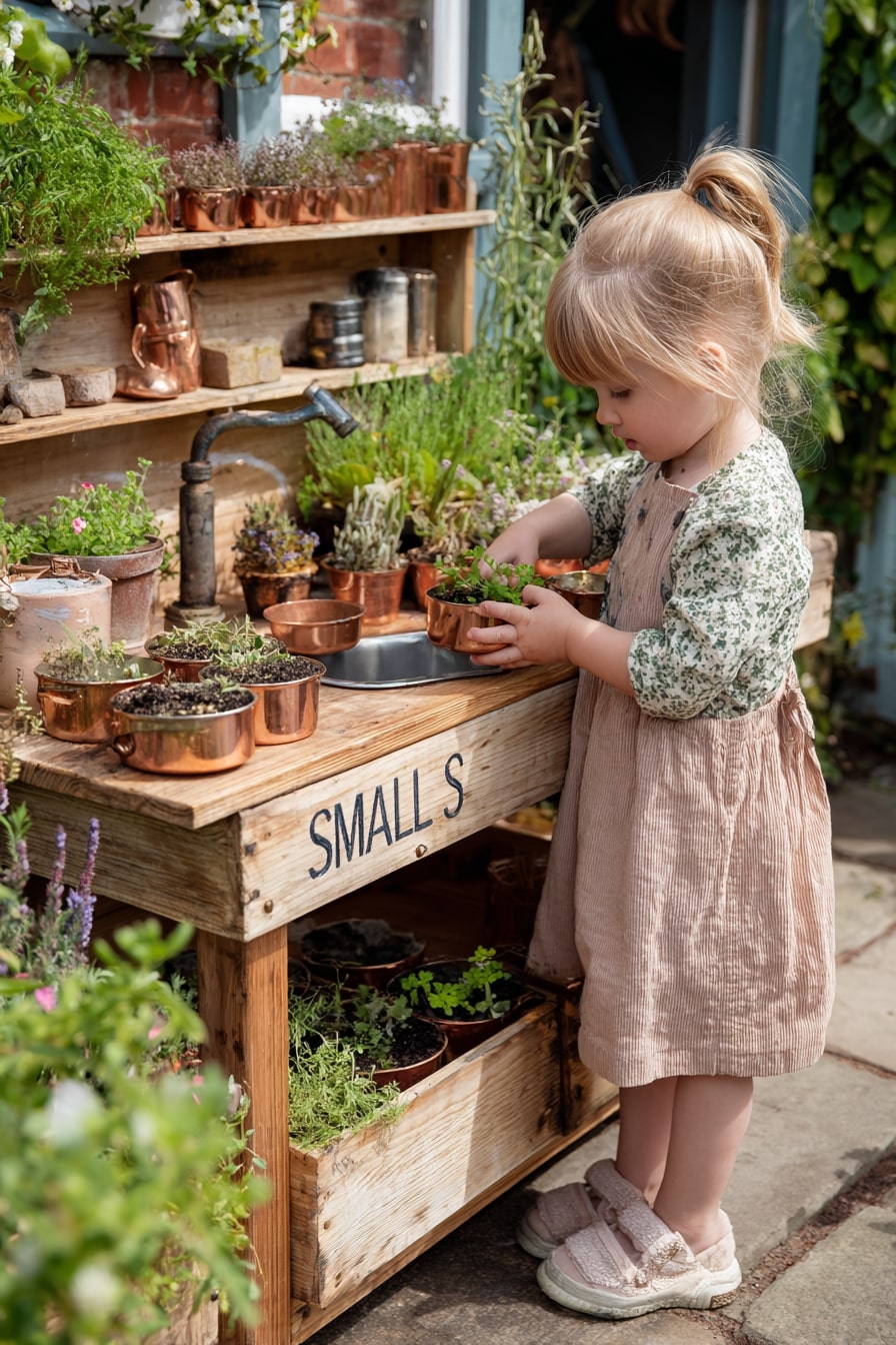 A Child’s Mud Kitchen That Echoes Home Style
