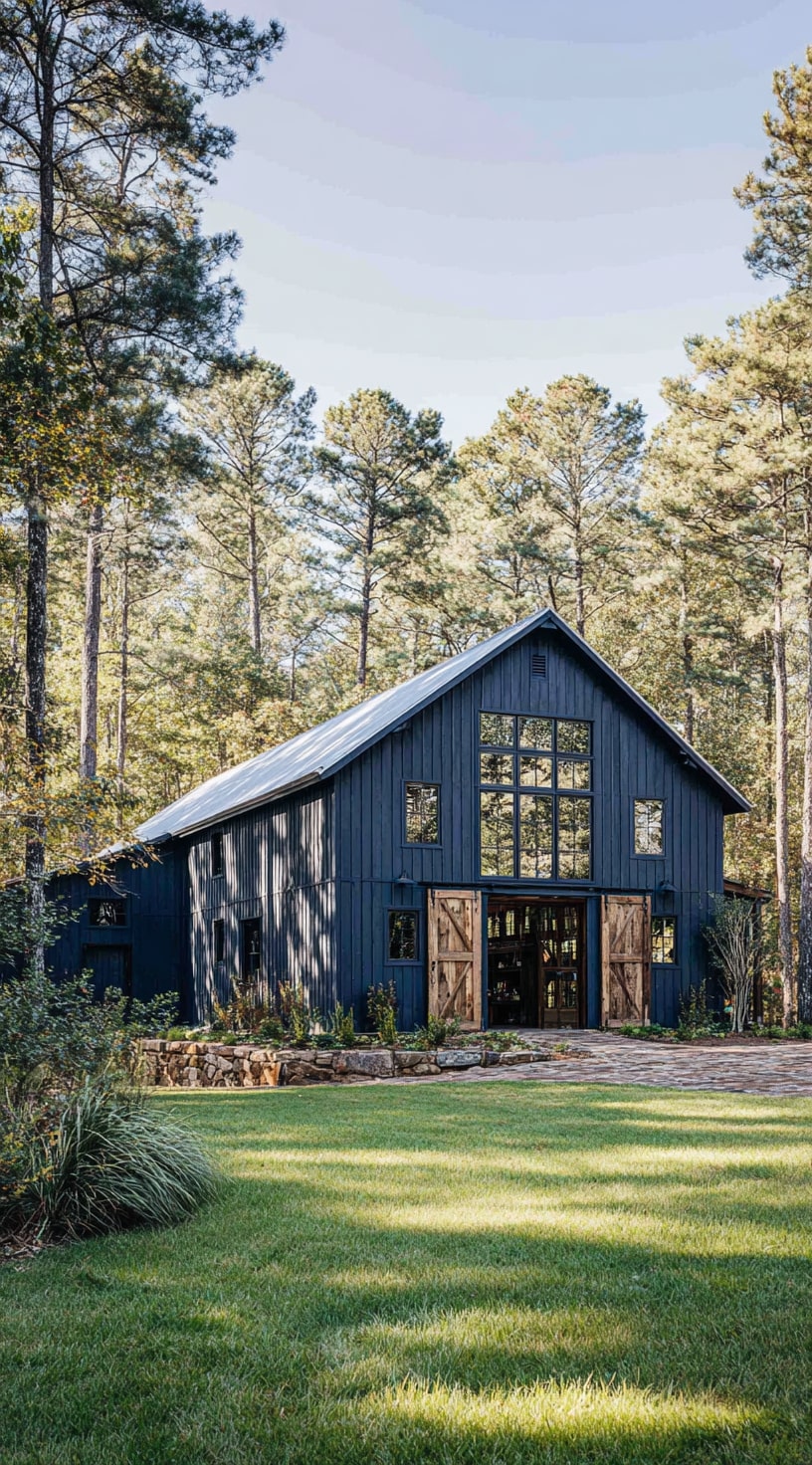 A Barn House with Bold Character and Rustic Touches
