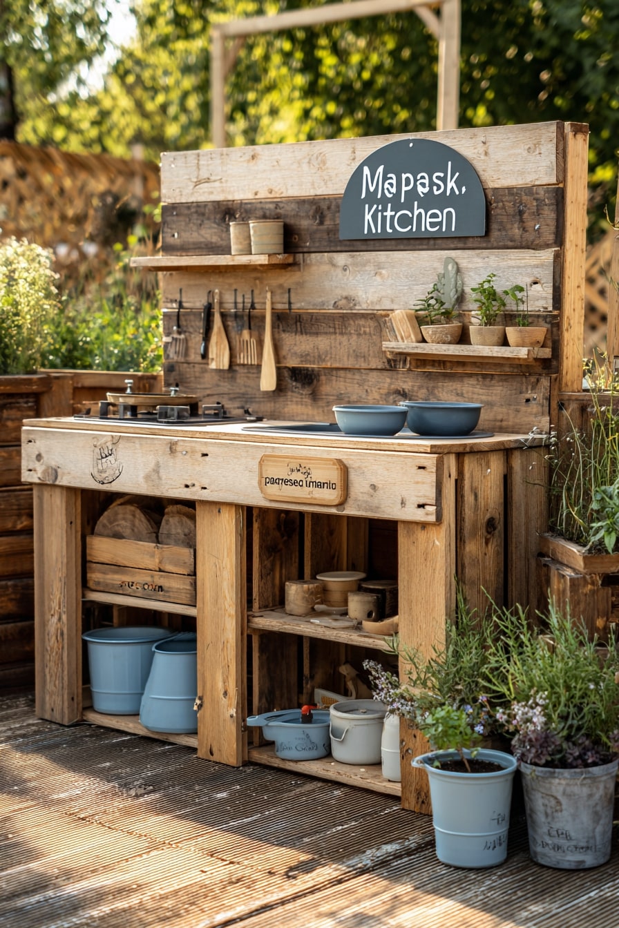 A Handcrafted Mud Kitchen with Homely Detail