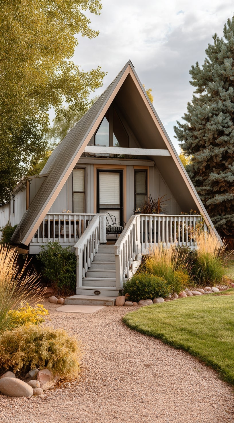 A-Frame Accent That Turns a Mobile Home Into a Cabin Retreat