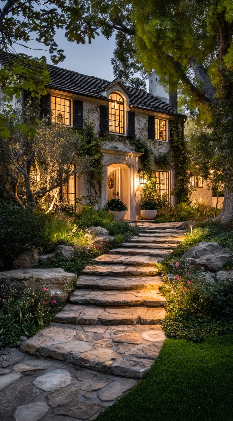 Stone Pathway Proportions Guided by the Golden Ratio
