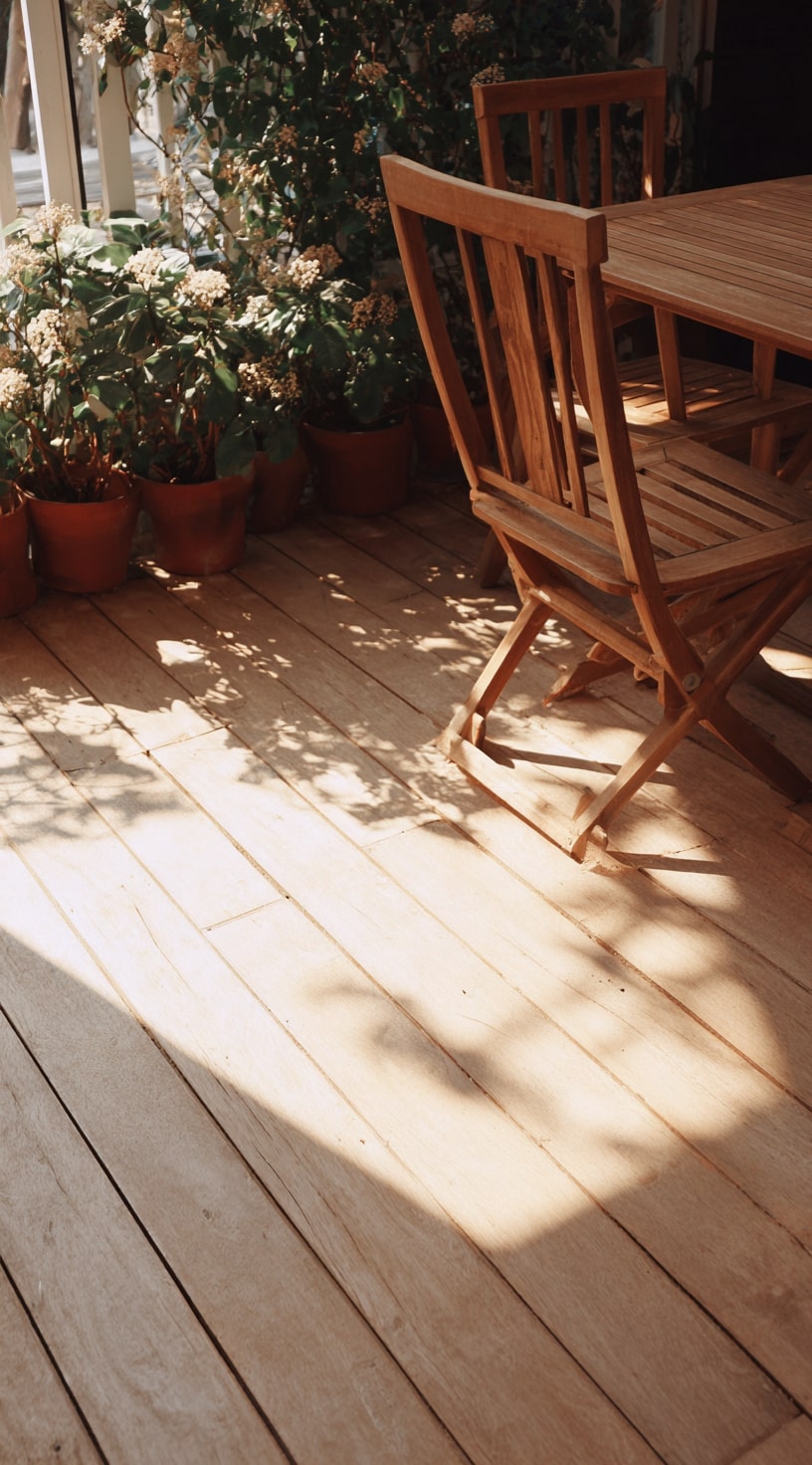 Light Natural Deck Creating an Airy Outdoor Space