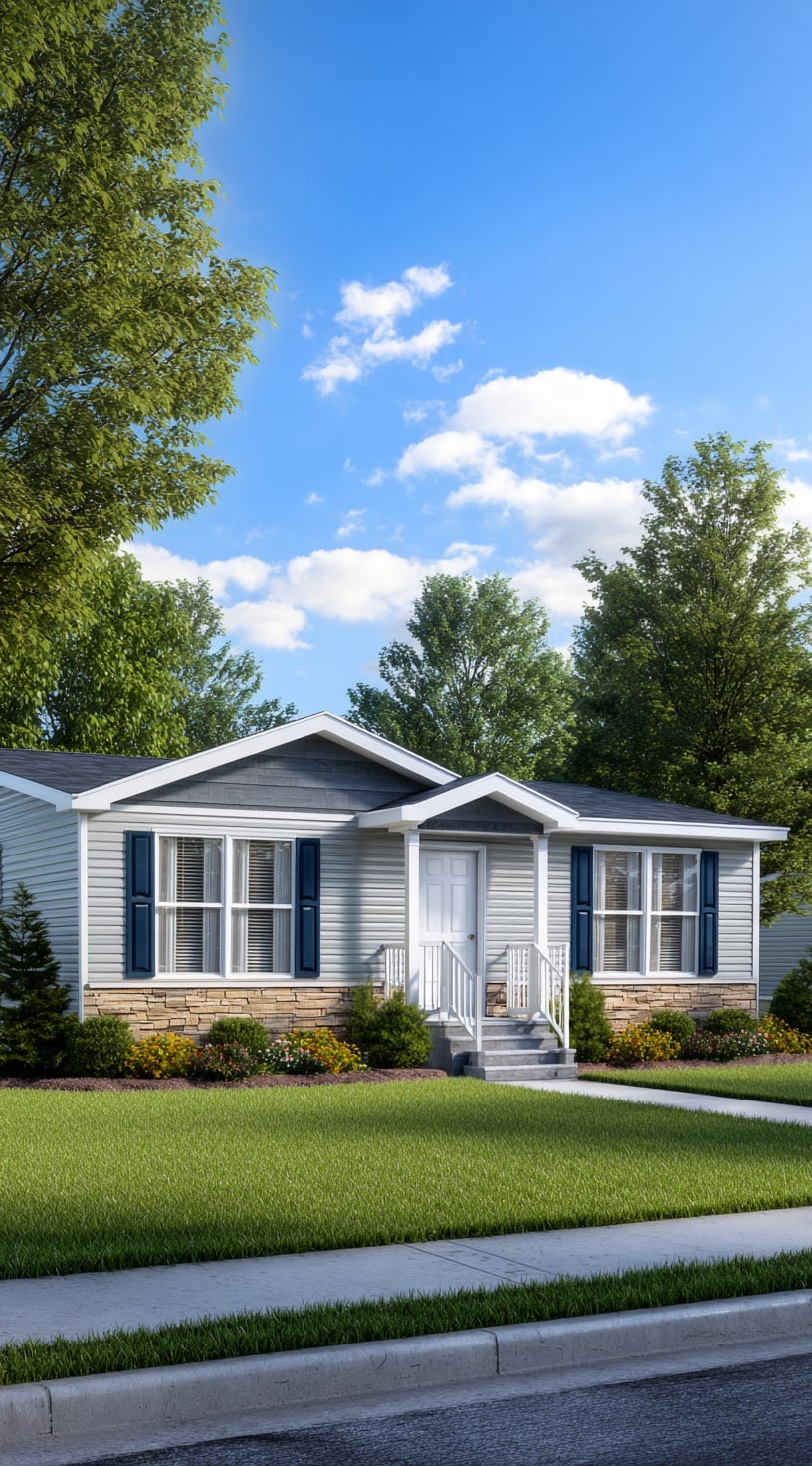 Stone Accents That Give a Mobile Home a House-Like Presence