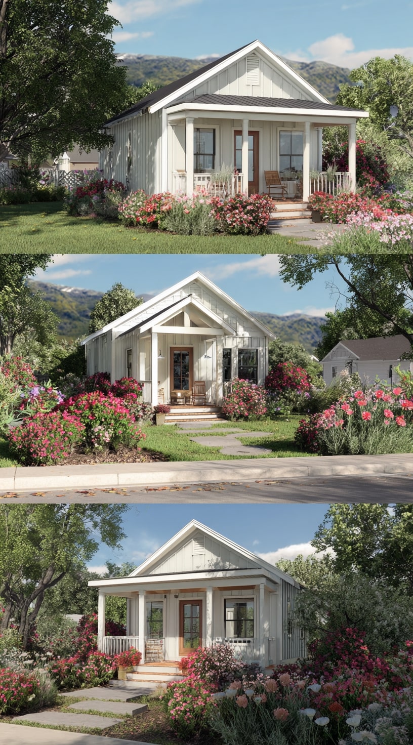 Cottage-Style Porch That Redefines a Mobile Home