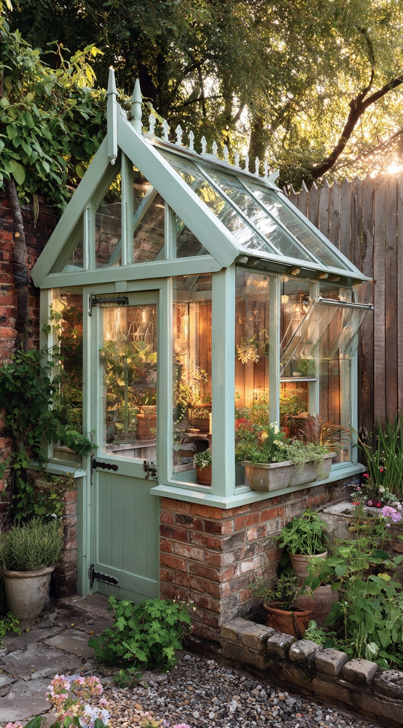 A Small Greenhouse That Feels Like a Cottage Escape