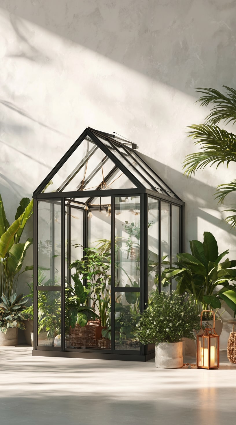 A Compact Greenhouse That Brightens Indoor Corners