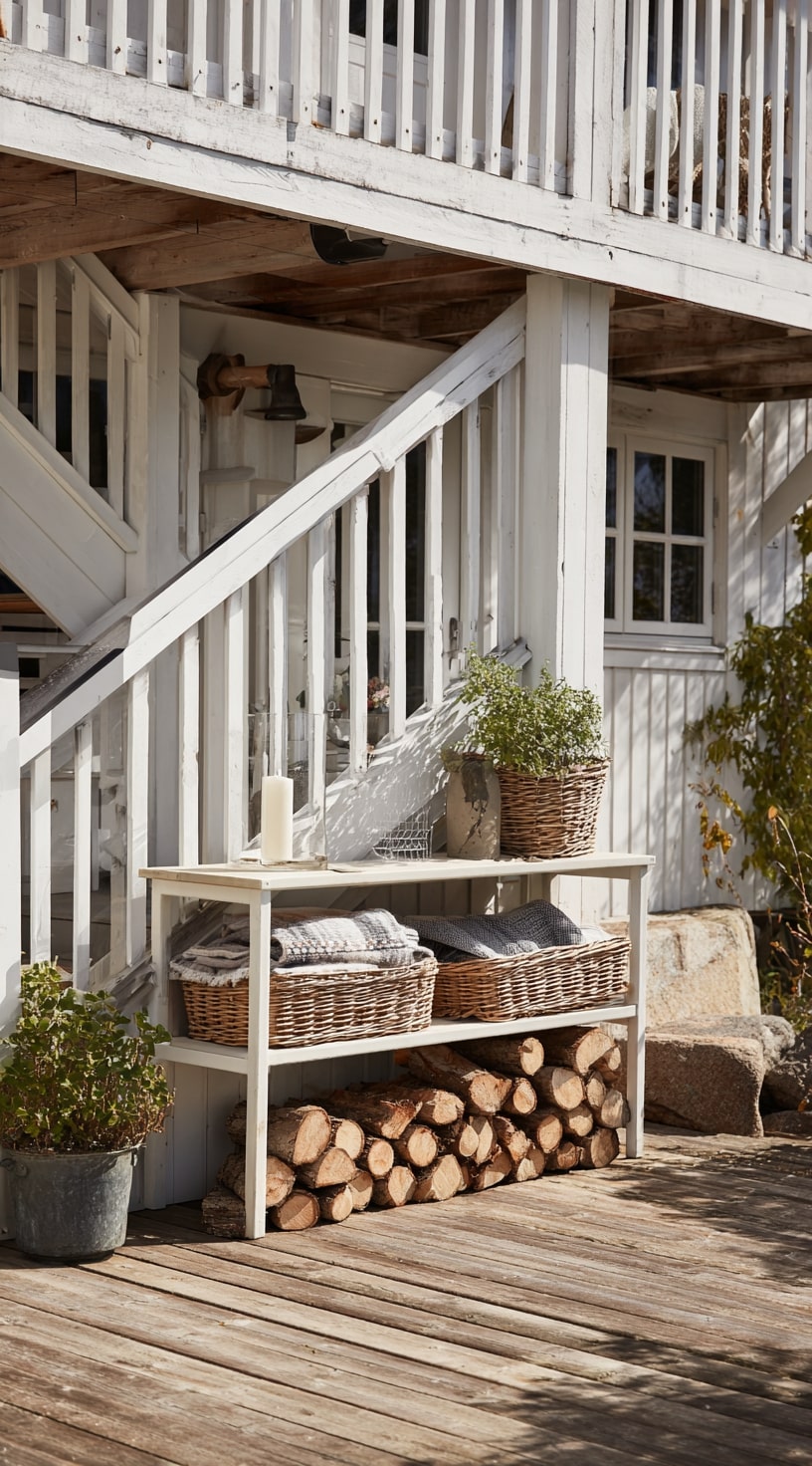 Rustic Deck Skirting with Smart Storage Style