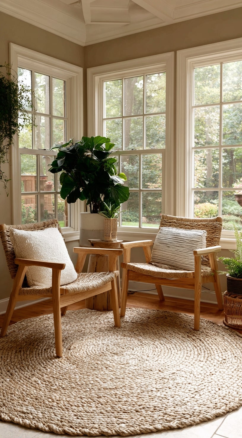 A Sunroom Corner with Natural Balance