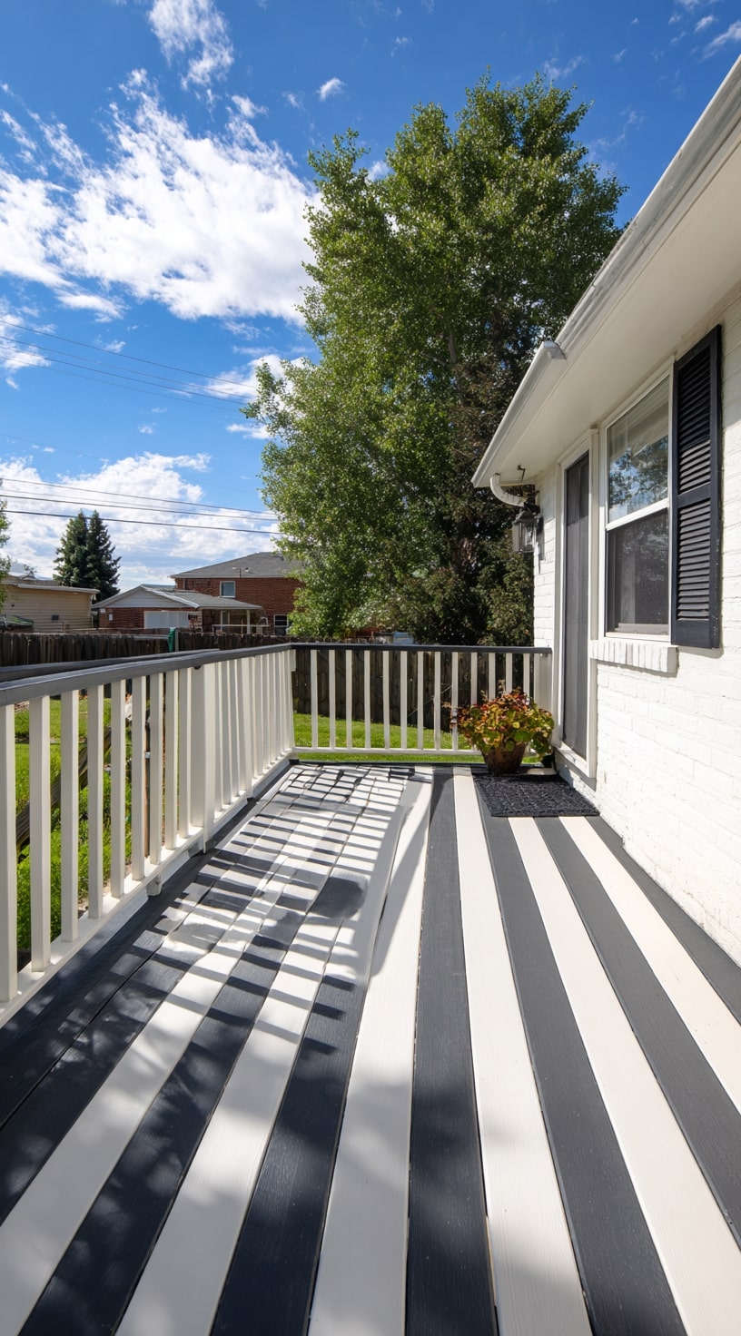 Striped Deck Skirting That Adds Instant Style