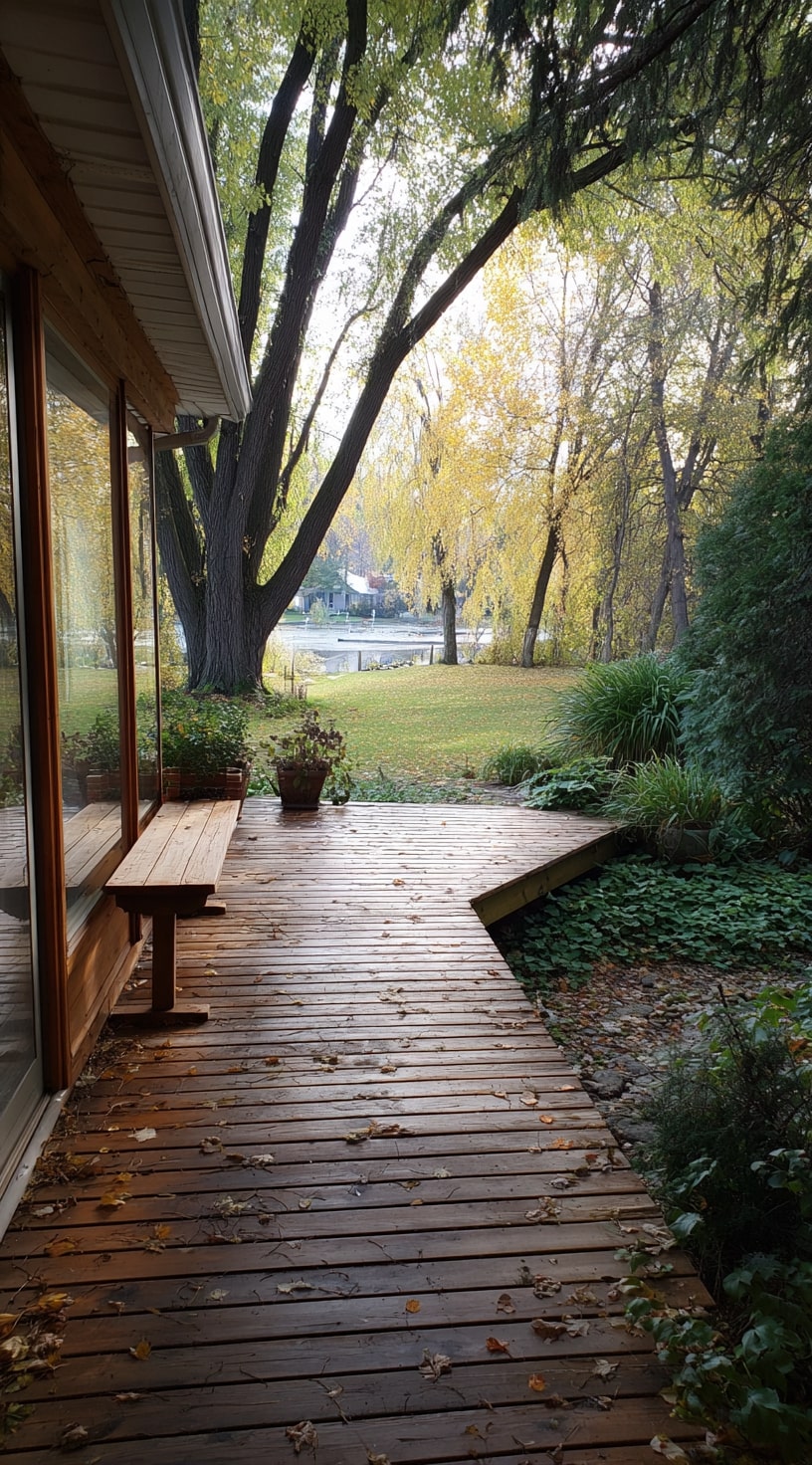 Natural Deck Skirting That Blends with the Landscape