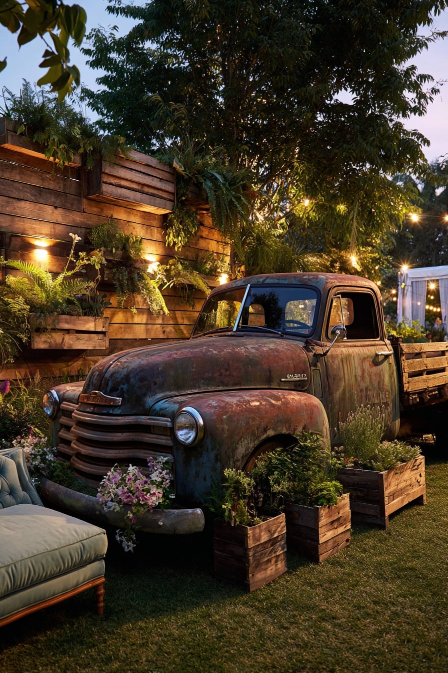 Rustic Charm with Outdoor Planter Boxes