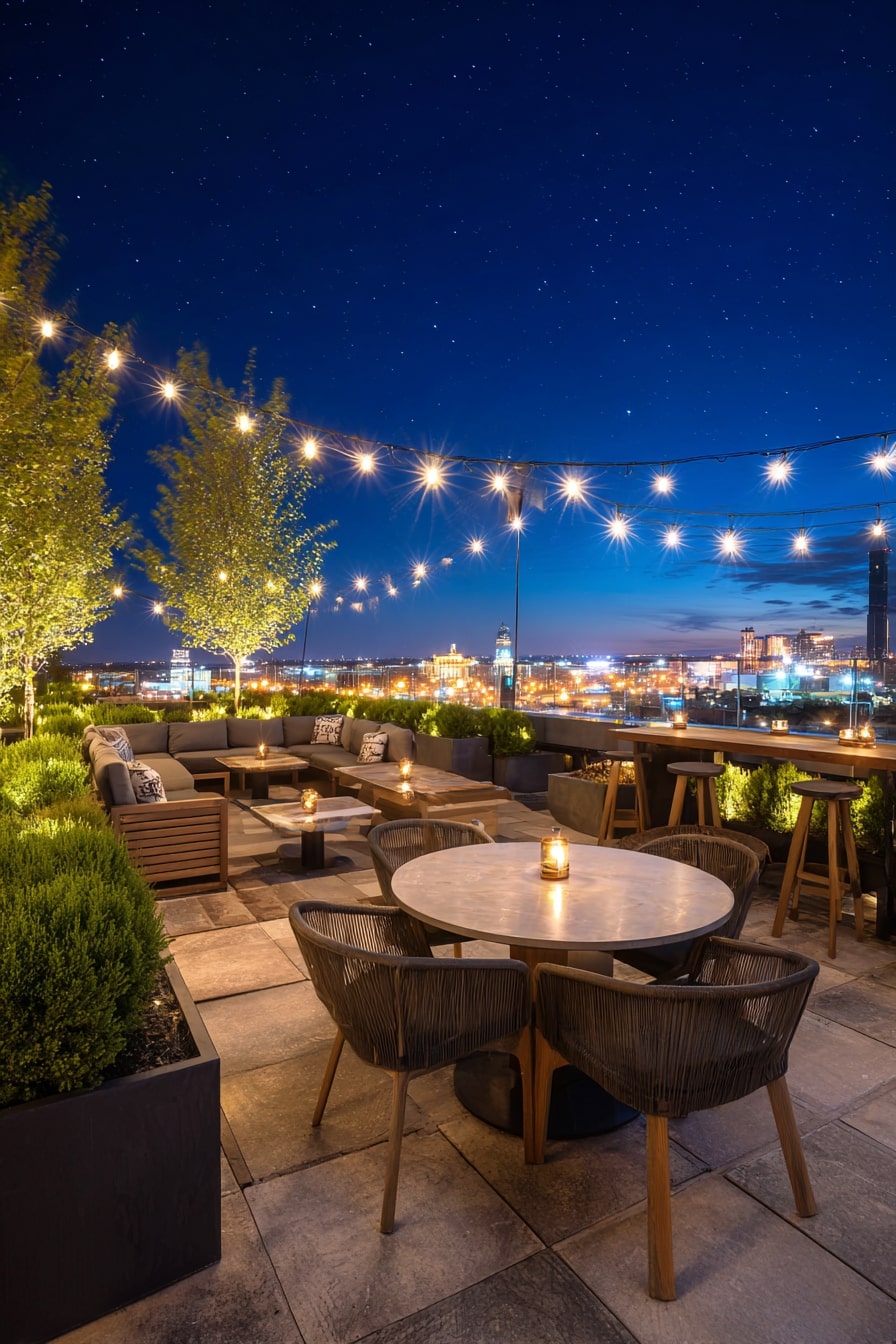 Rooftop Lounge Under the Stars