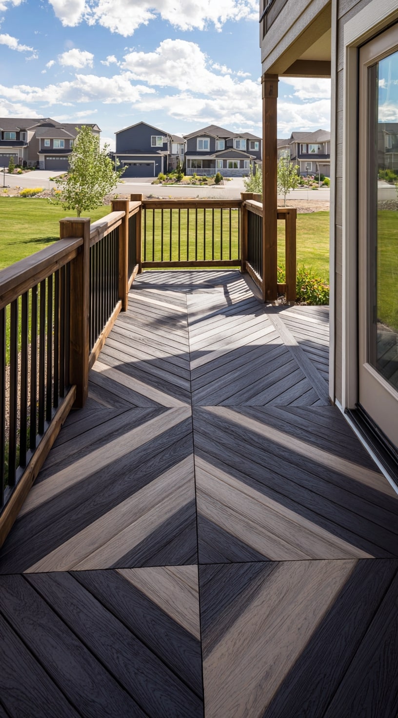 Chevron Deck Skirting That Elevates Any Outdoor Space