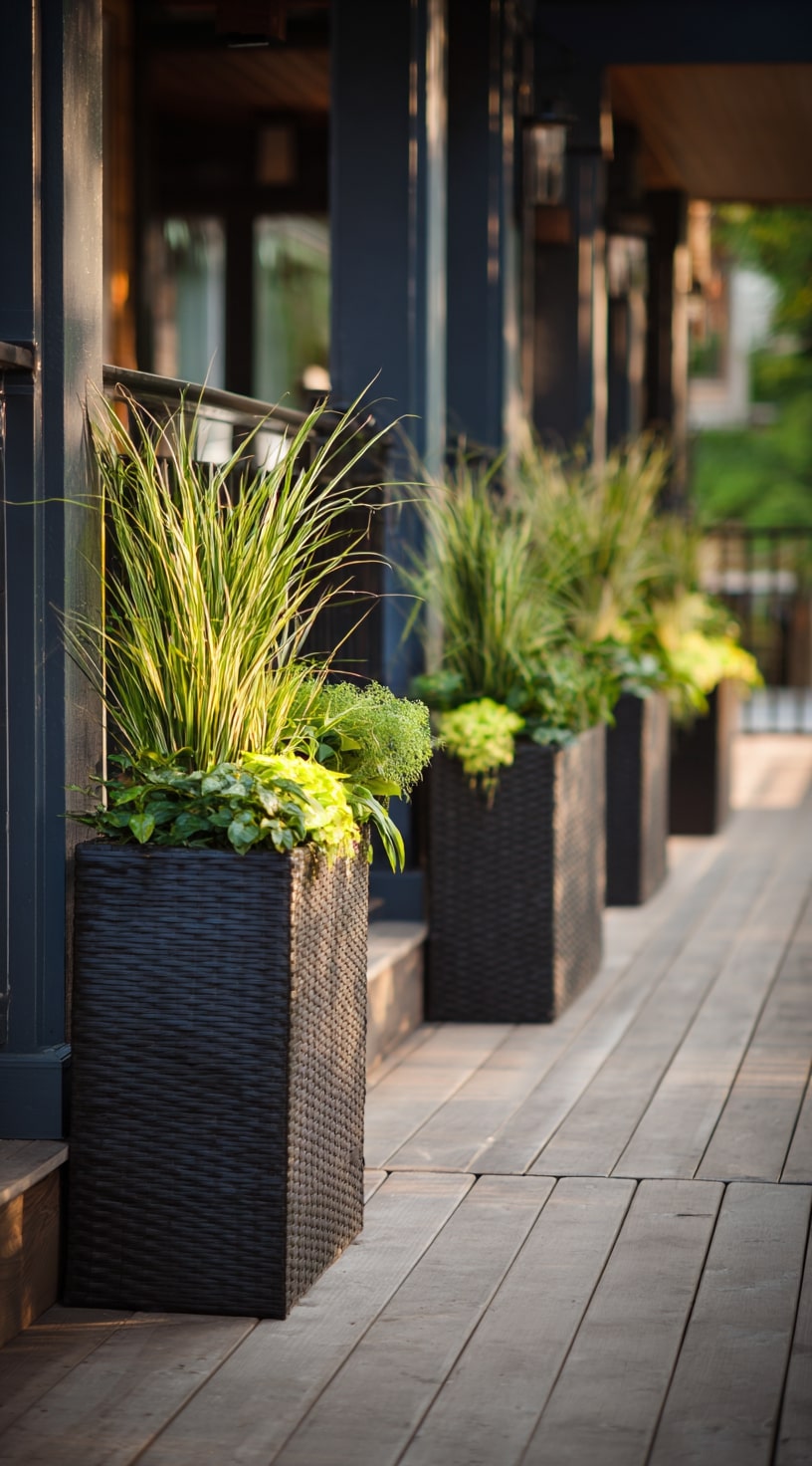 Stylish Planters That Double as Deck Skirting
