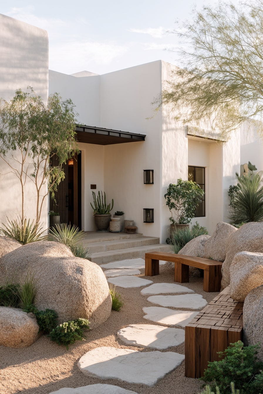 Desert-Inspired Entryway with Ornamental Accents