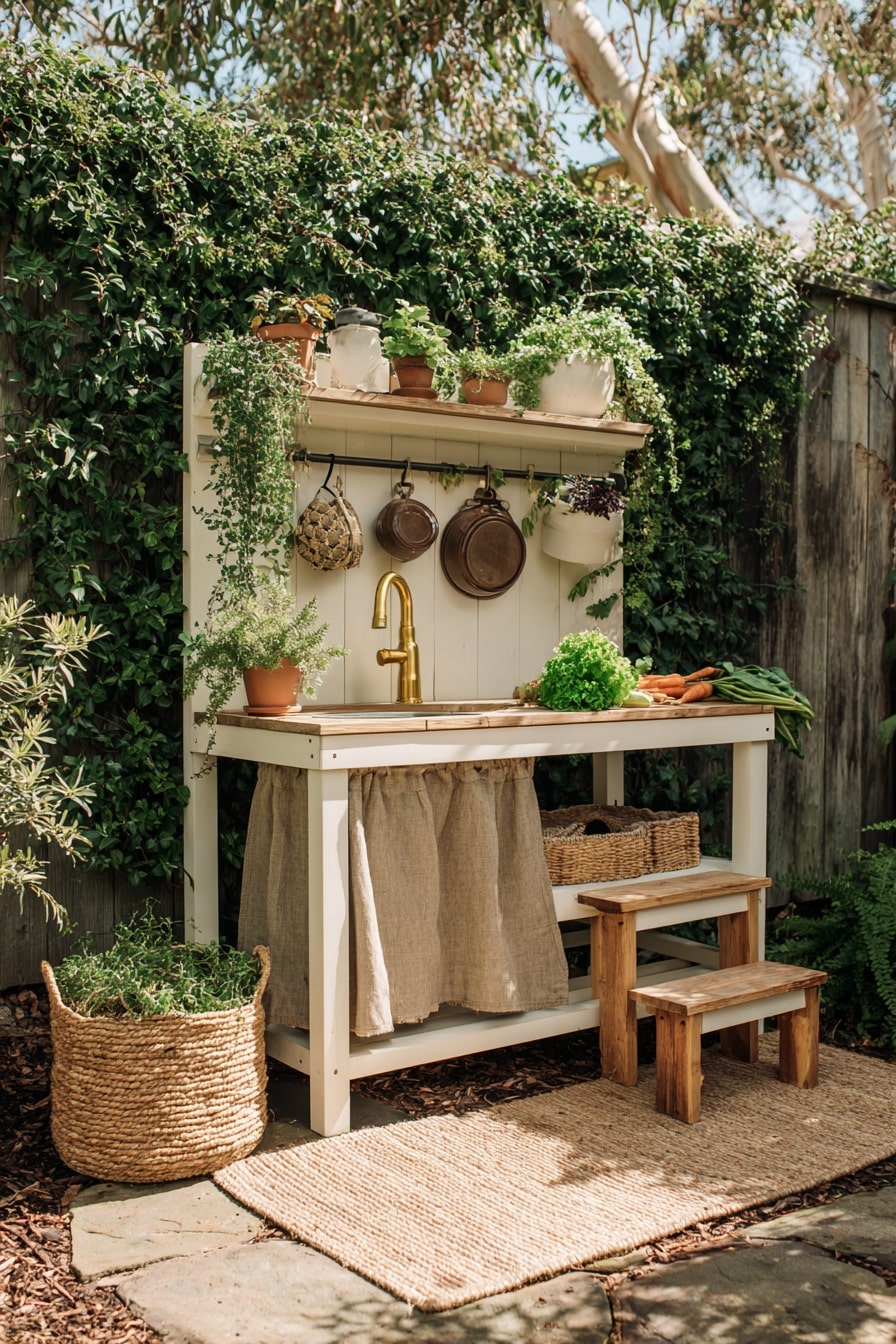 A Classic Mud Kitchen with Rustic Charm