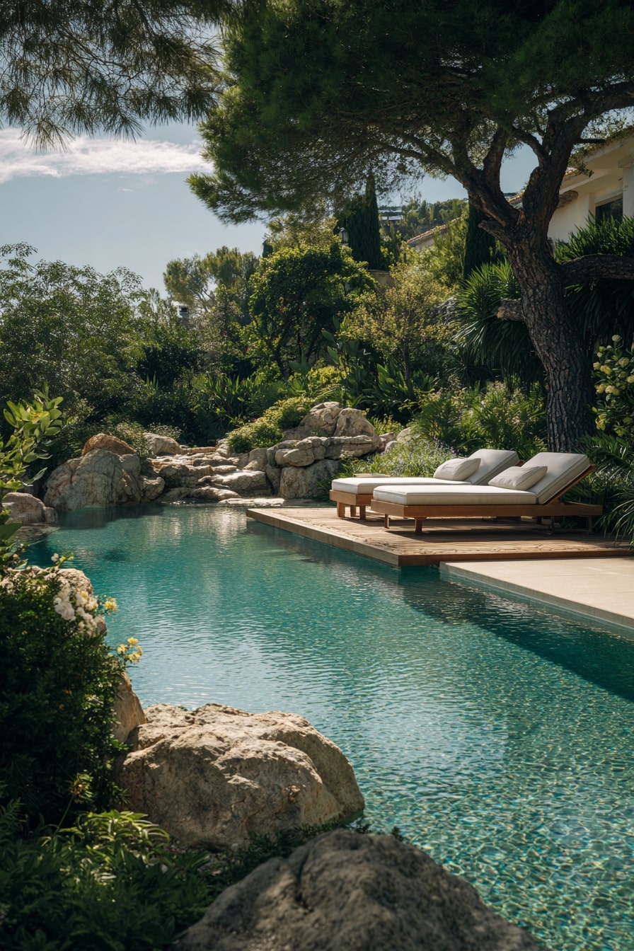 Natural Stone Coping with a Resort-Style Touch
