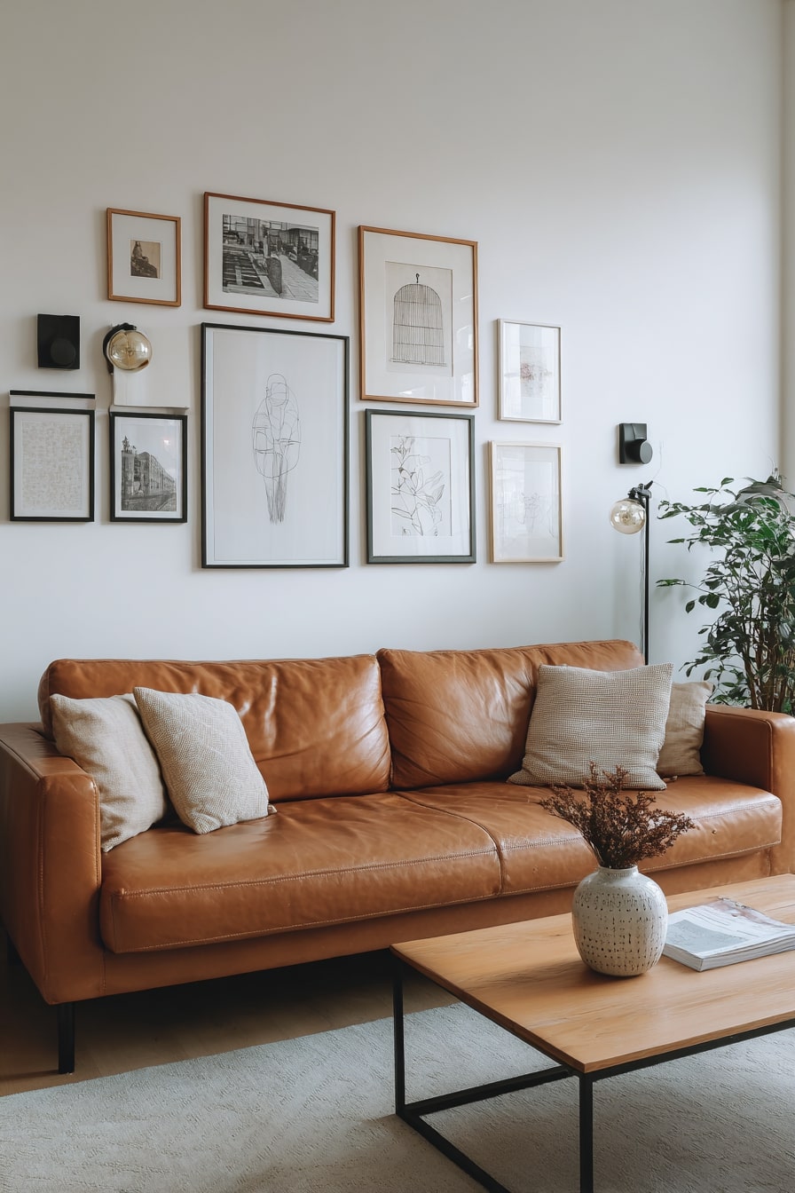 Gallery Walls with Warm Contrast